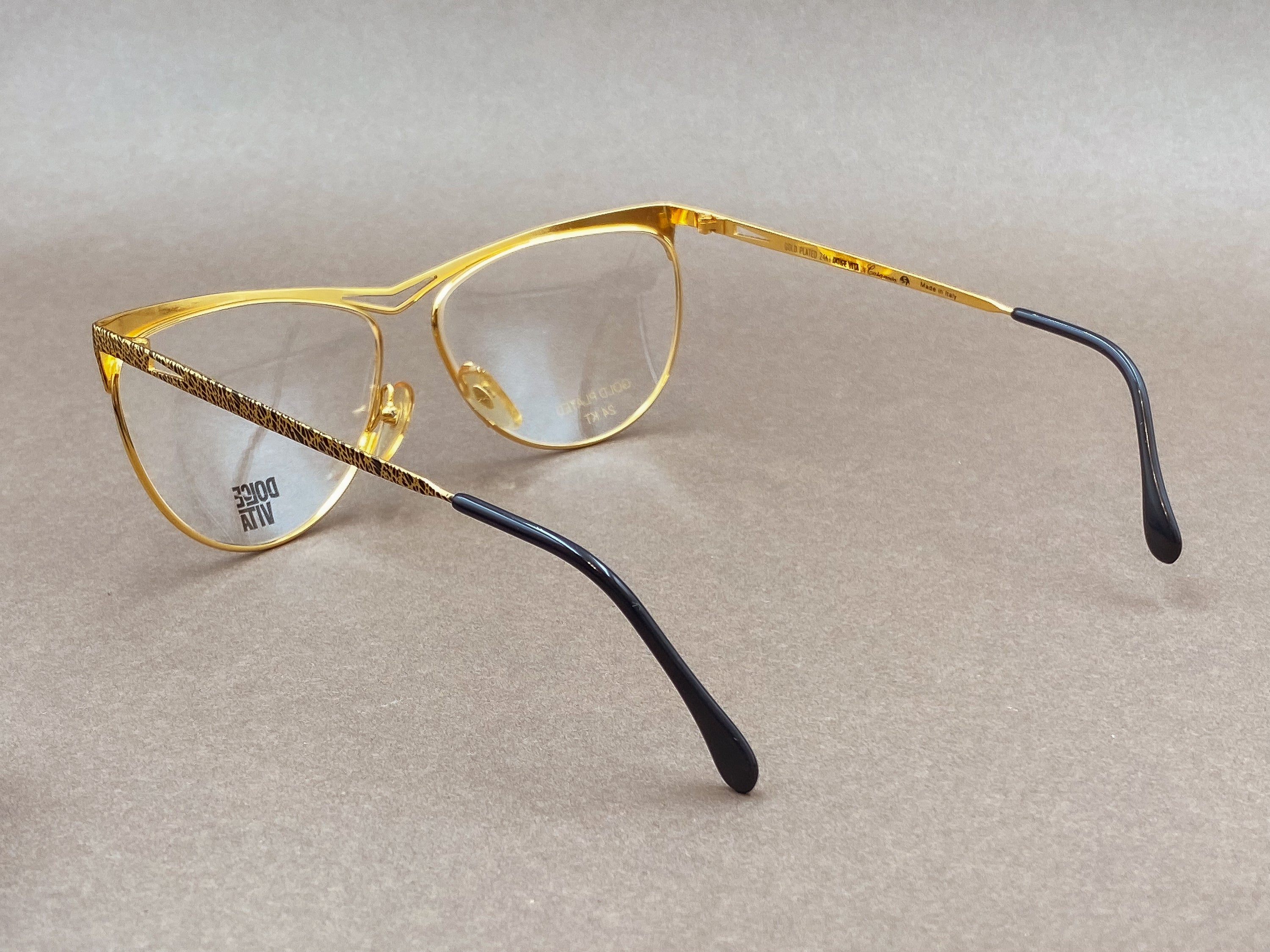 Casanova C.02 Dolce Vita 80s 24kt gold plated glasses