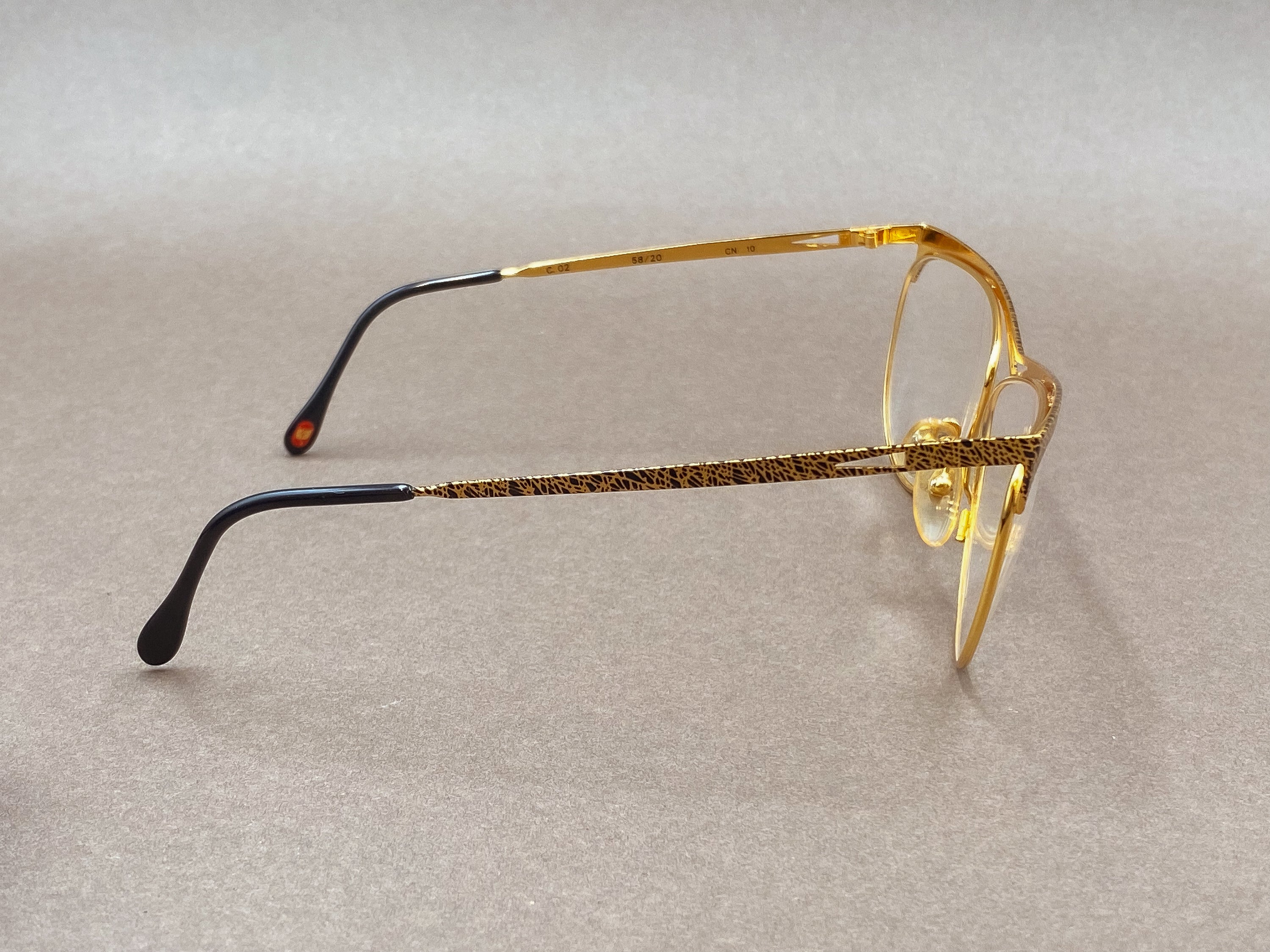 Casanova C.02 Dolce Vita 80s 24kt gold plated glasses