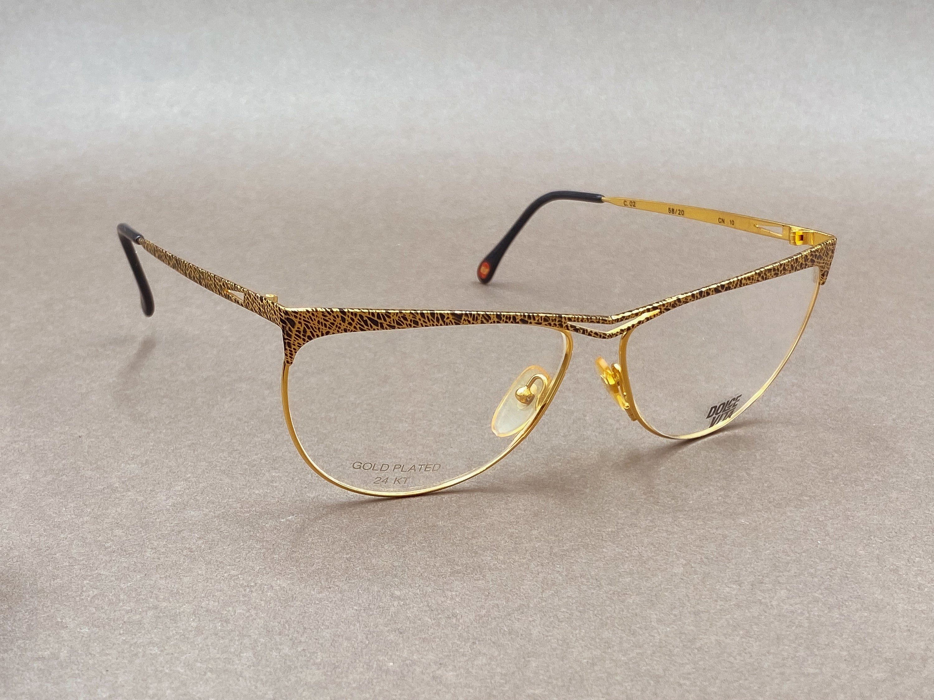 Casanova C.02 Dolce Vita 80s 24kt gold plated glasses