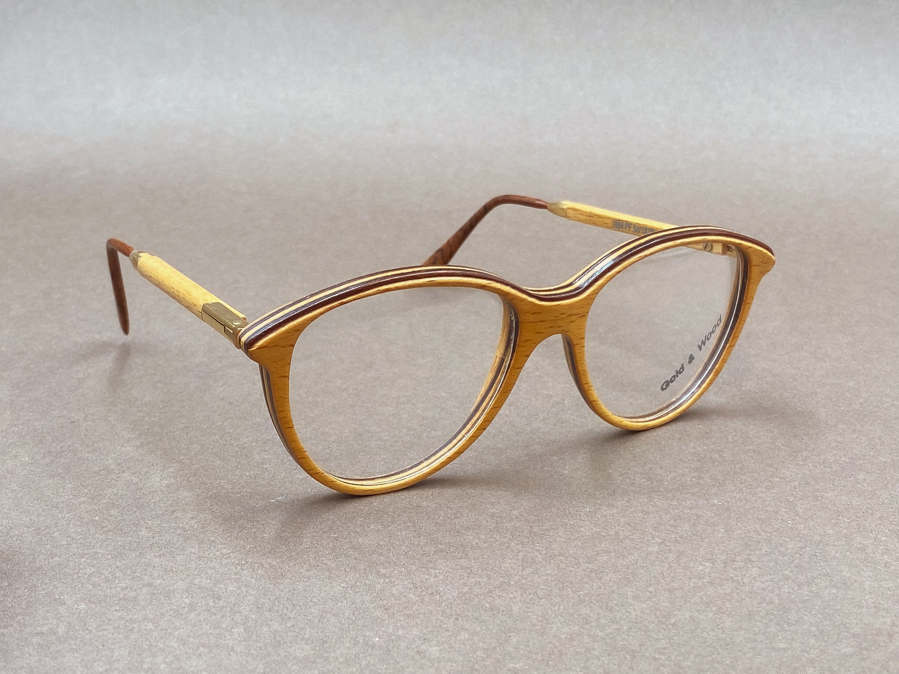 Gold & Wood 1084 PF 90s vintage glasses