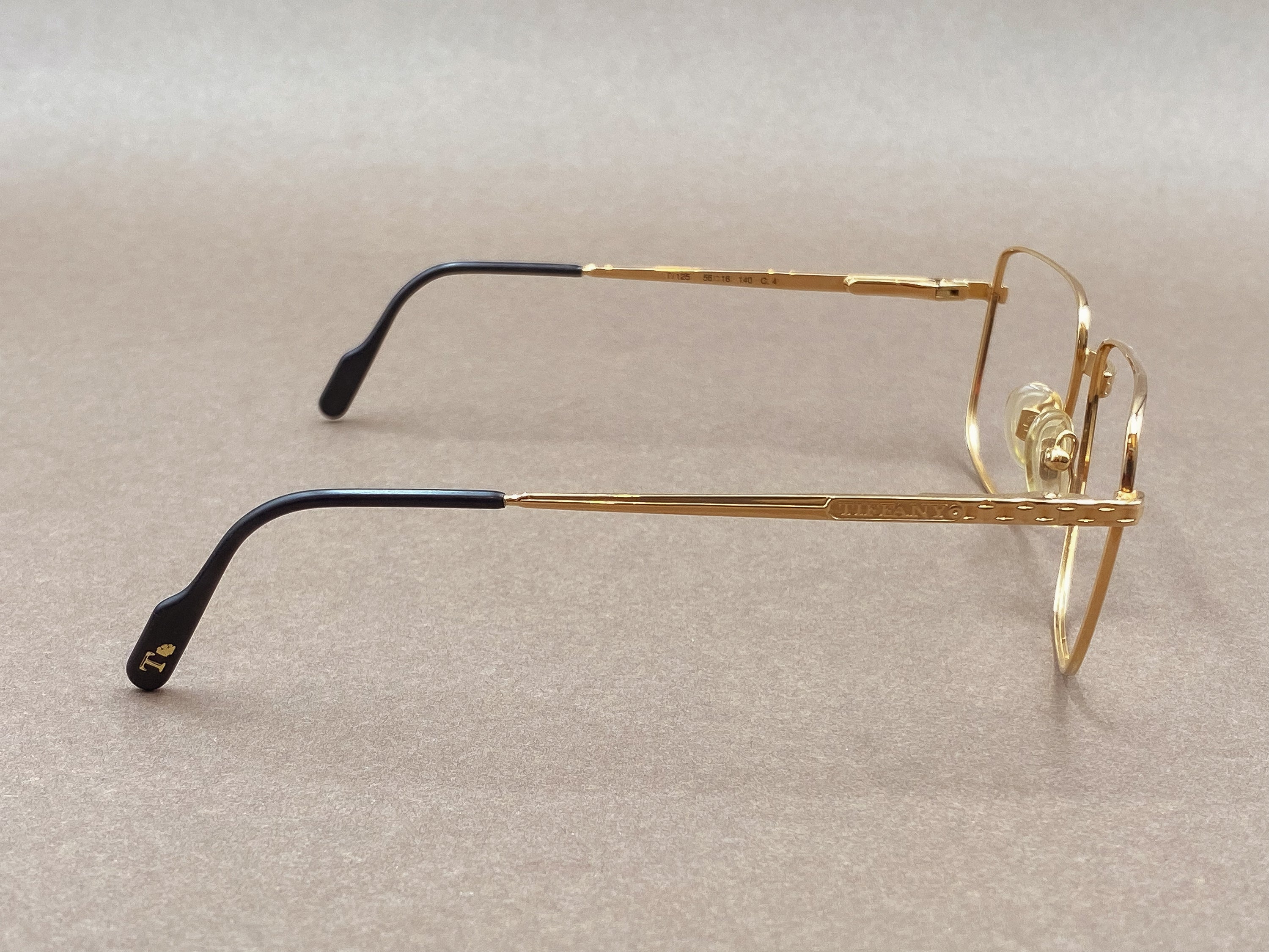 Tiffani T125 gold plated vintage glasses